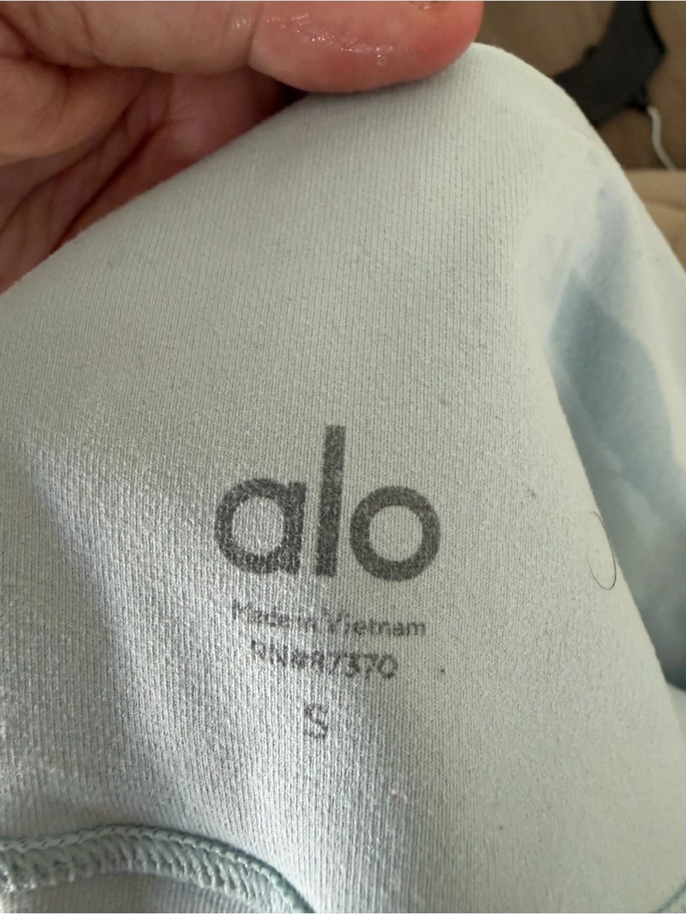 ALO Yoga Airlift Leggings 7/8 Women Sz S high-Waist Chalk Blue